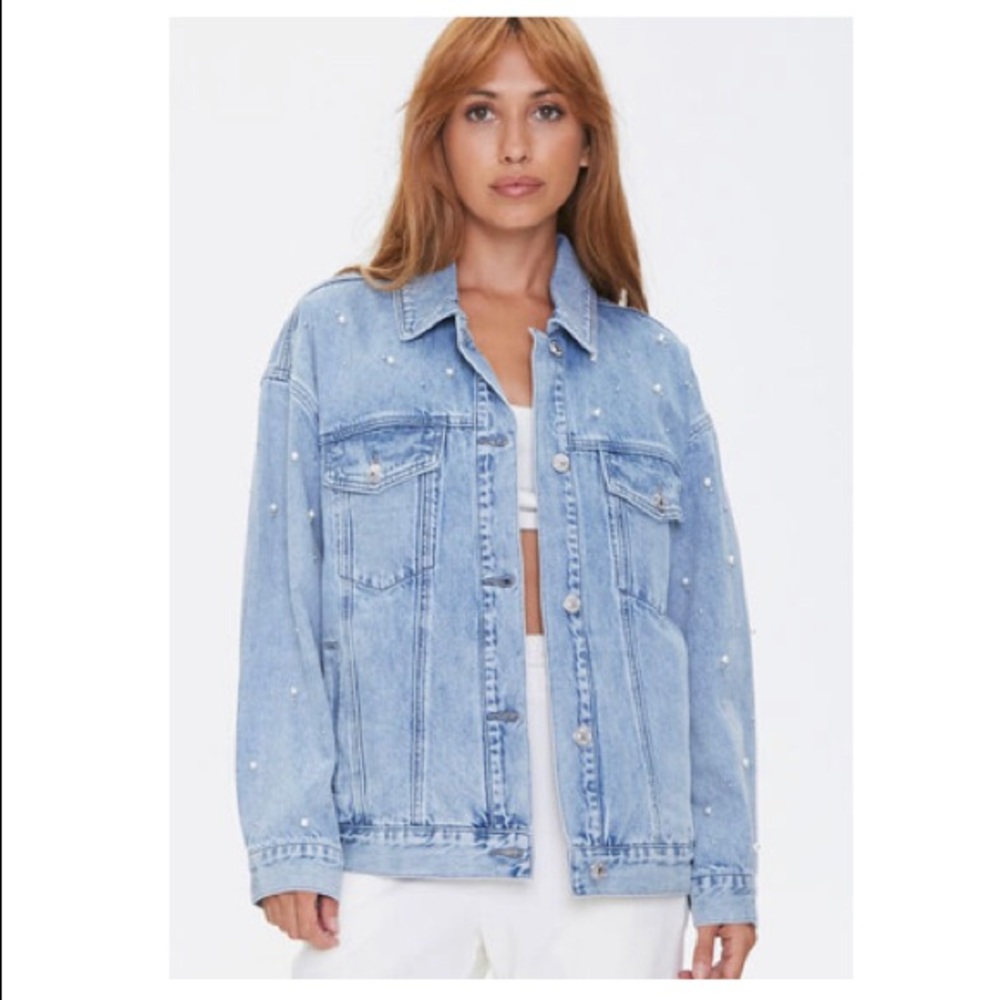 Faux Pearl Jean Jacket Size 8 (No longer in stock in store)
